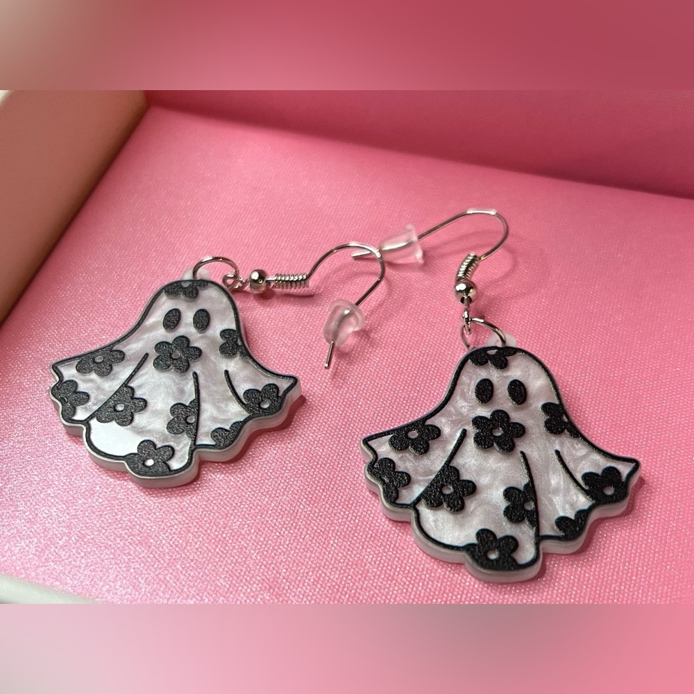 Ghost Flower Power Earrings